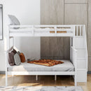 Stairway Bunk Bed With Storage And Guard Rail For Bedroom by Unique Piece Furniture