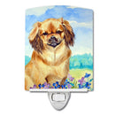 Tibetan Spaniel Ceramic Night Light Compact, UL-Certified, Ideal for Bedroom, Bathroom, Nursery, Hallway, Kitchen, 6x4x3, Multicolor