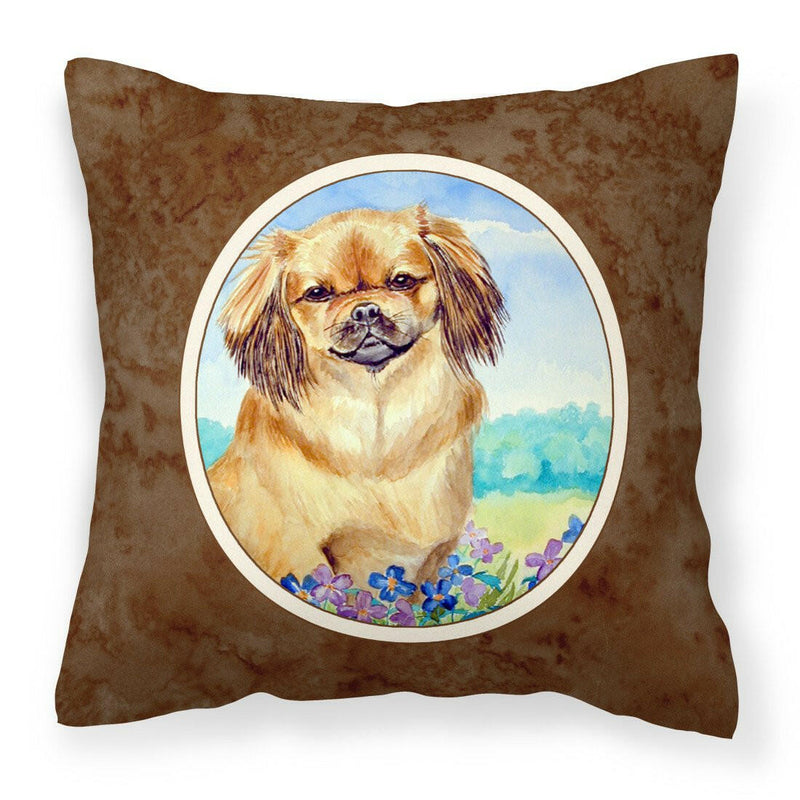 Tibetan Spaniel Fabric Decorative Pillow 7078PW1414