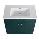 Contemporary Freestanding Bathroom Vanity With Resin Sink & Soft-Close Cabinet Doors by HouseOfZazla