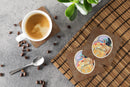 Cat Foam Coasters Set of 4 Cup Coasters for Indoor Outdoor, Tabletop Protection, Anti Slip, Mouse pad Material