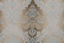 Sorina - Loveseat With 5 Pillows - Velvet, Fabric & Antique Gold