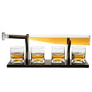 Baseball Bat Whiskey & Wine Decanter 4 Baseball Glasses (Standard Base)