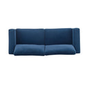 Modern Square Arm Sofa With Soft Fabric Upholstery, Deep Cushions by HouseOfZazla