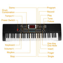 61 Keys Digital Music Electronic Keyboard Electric Musical Piano Instrument Kids Learning Keyboard w/ Stand Microphone For Beginners