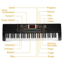 61 Keys Digital Music Electronic Keyboard Electric Musical Piano Instrument Kids Learning Keyboard w/ Stand Microphone For Beginners by GBruno Store