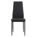 Modern 5 Piece Dining Table Set With Glass Top And Chairs - Black by HouseOfZazla