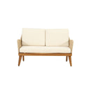 Hueber Outdoor And Rope 4 Seater Chat Set With Cushions - Teak by HouseOfZazla