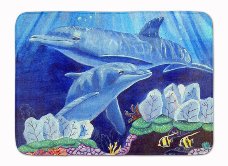 Dolphin under the sea Machine Washable Memory Foam Mat 7080RUG