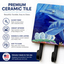 Dolphin under the sea Leash or Key Holder Wall Hooks, Coat Rack Wall Mount, for Hanging Keys, Towels, Aprons, Leashes