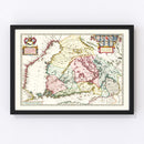 Vintage Map of Finland 1665