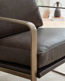 Bradett - Accent Chair - Dark Brown / Gold Finish by Unique Piece Furniture
