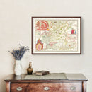 Vintage Map of Russia 1665