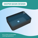BB17 Integrated Black Ceramic Bathroom Vanity Sink by HouseOfZazla