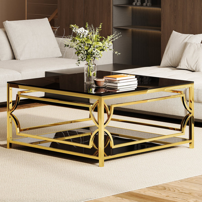 Square Glass Coffee Table in 33.5", photo 3 of 10