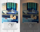 Shih Tzu Double Trouble Ceramic Night Light Compact, UL-Certified, Ideal for Bedroom, Bathroom, Nursery, Hallway, Kitchen, 6x4x3, Multicolor