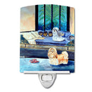 Shih Tzu Double Trouble Ceramic Night Light Compact, UL-Certified, Ideal for Bedroom, Bathroom, Nursery, Hallway, Kitchen, 6x4x3, Multicolor