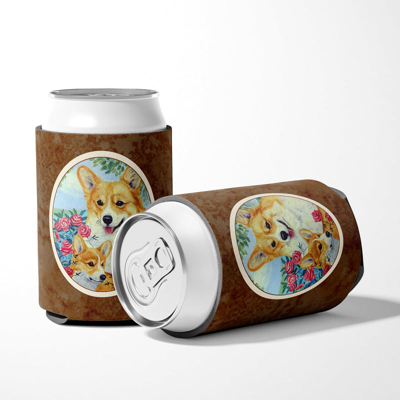 Corgi Momma loves Roses Can or Bottle Hugger 7084CC