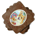 Corgi Momma loves Roses Foam Coaster  7084FC