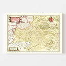 Vintage Map of Russia 1665