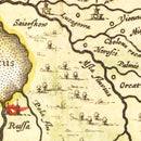 Vintage Map of Russia 1665