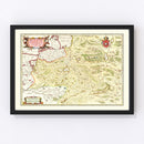 Vintage Map of Russia 1665