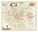 Vintage Map of Poland 1665