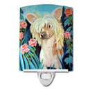 Chinese Crested Ceramic Night Light Compact, UL-Certified, Ideal for Bedroom, Bathroom, Nursery, Hallway, Kitchen, 6x4x3, Multicolor