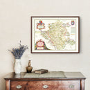 Vintage Map of Poland 1665
