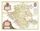 Vintage Map of Poland 1665