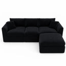 Compressed Modular Sectional Sofa with Ottoman