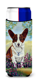 Cardigan Corgi Slim Can Hugger , Insulated Foam Hugger for 12 oz Slim Cans, Beer Bottles & Water Bottles, Printed in USA