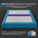 14" Hybrid Mattress, Memory Foam & Pocket Spring Bed, Medium Firm Comfort, Spine Support, Quiet & Breathable - White - King