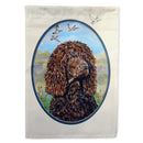 Irish Water Spaniel House Flag 28x40 Porch Sleeve Pole Decorative Outside Yard Banner Artwork Wall Hanging, Polyester