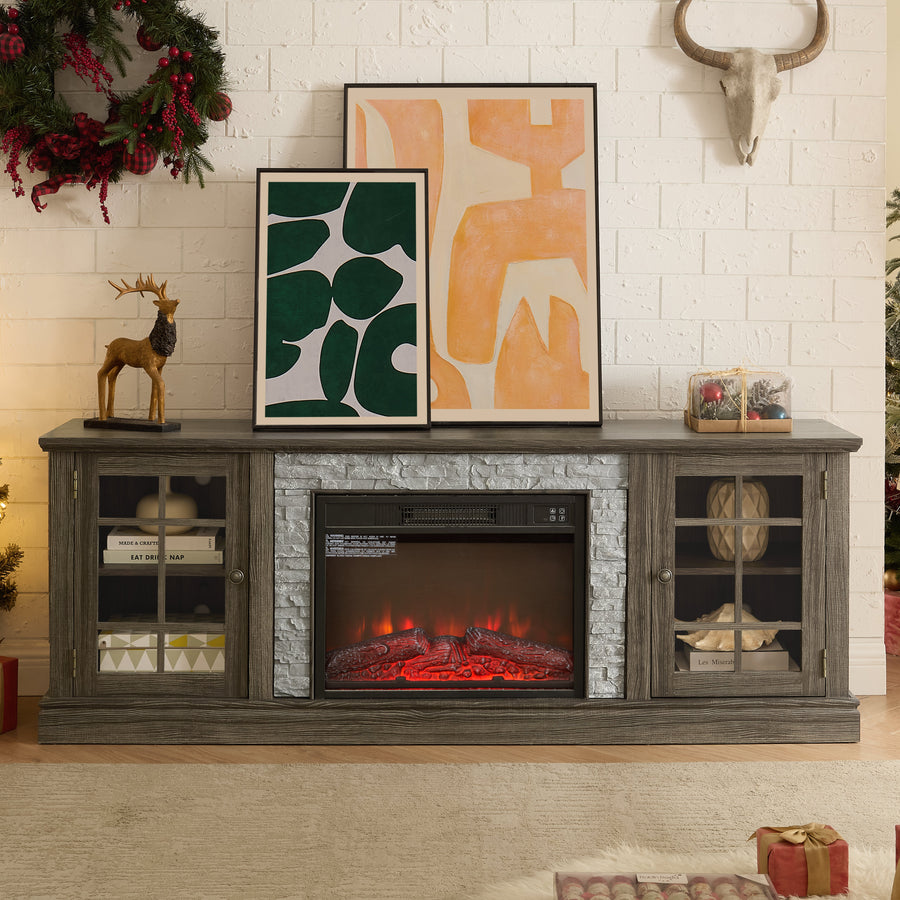 Electric Fireplace TV Stand, 70"