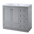 Shaker Free Standing Bathroom Vanity Cabinet With Sink, Soft Close Drawers, Soft Close Doors by HouseOfZazla