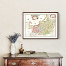 Vintage Map of Prussia 1665