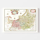 Vintage Map of Prussia 1665