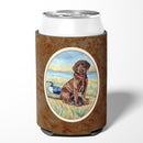 Chocolate Labrador Puppy  Can or Bottle Hugger Cooler Sleeve for Standard 12 oz Cans, Insulated Foam Beer & Soda Can Hugger Reusable