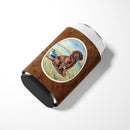 Chocolate Labrador Puppy  Can or Bottle Hugger Cooler Sleeve for Standard 12 oz Cans, Insulated Foam Beer & Soda Can Hugger Reusable