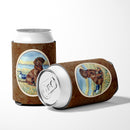 Chocolate Labrador Puppy  Can or Bottle Hugger Cooler Sleeve for Standard 12 oz Cans, Insulated Foam Beer & Soda Can Hugger Reusable