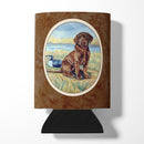 Chocolate Labrador Puppy  Can or Bottle Hugger Cooler Sleeve for Standard 12 oz Cans, Insulated Foam Beer & Soda Can Hugger Reusable