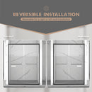 Frame Double Sliding Shower Door, Bypass Bathroom Sliding Door With Premium Clear Tempered Glass, Hardware Sliding Glass Shower Enclosure - Matte Black by HouseOfZazla