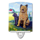 Briard Ceramic Night Light Compact, UL-Certified, Ideal for Bedroom, Bathroom, Nursery, Hallway, Kitchen, 6x4x3, Multicolor