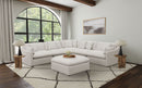 Hobson Square Upholstered Ottoman Ivory