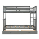 Bunk Bed With Ladders And 2 Storage Drawers by Unique Piece Furniture