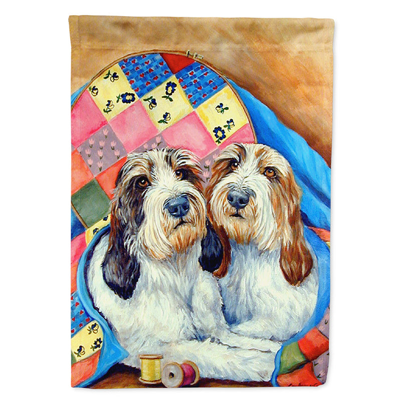 Petit Basset Griffon Vendeen PBGV Flag Canvas House Size