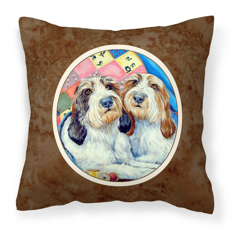 Petit Basset Griffon Vendeen Fabric Decorative Pillow 7095PW1414