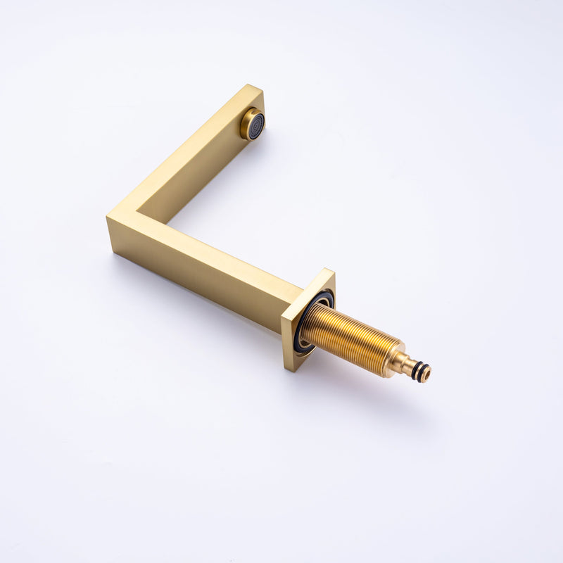 8 inch Widespread Bathroom Faucet Matte Black Bathroom Faucets for Sink 3 Hole Brass 2 Handle Lavatory Square Faucet Modern rv Bathroom Faucets