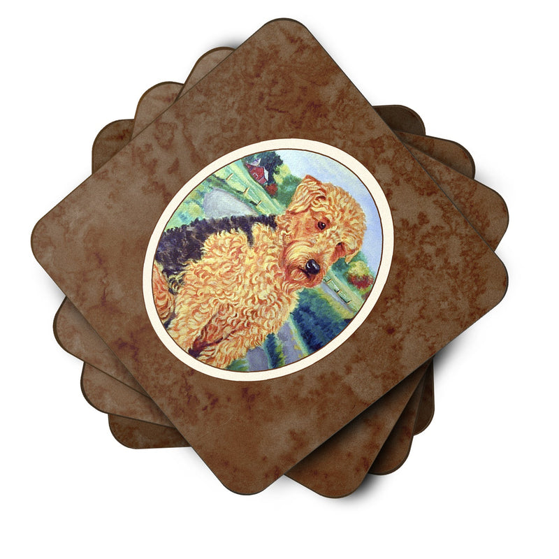 Airedale Terrier Foam Coaster Set of 4 7096FC